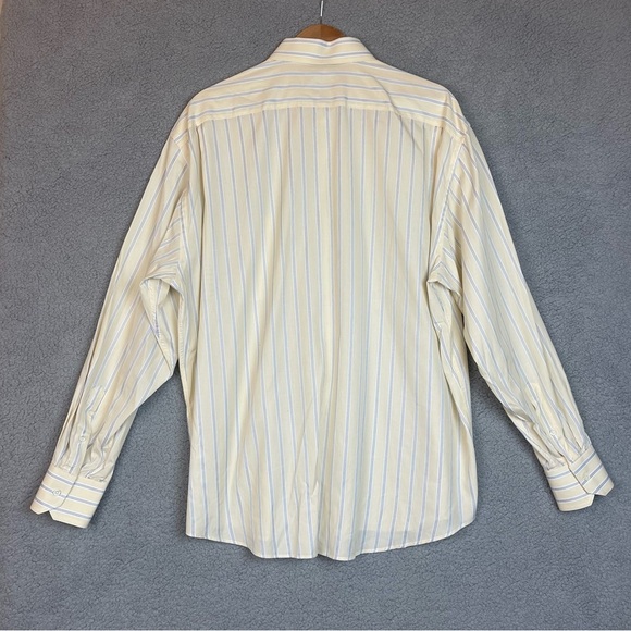 Canali Shirt Mens  Striped Button Up Preppy Casual Italy 46 / 18 Multi Color - Picture 2 of 10